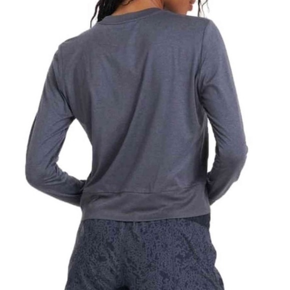 Vuori Daydream Long Sleeve Crew Top in Azure Heather Women's XS - Picture 3 of 7